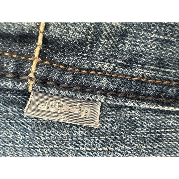 Levis Silvertab Jean Shorts Mens 40 Blue Denim Baggy Fit Dark Wash Flap Pockets - Picture 5 of 8